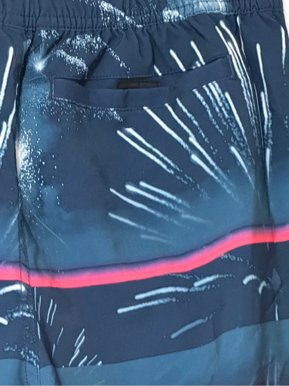 Under Armour Boys Navy & Hot Pink Gradient Stripe Board Shorts